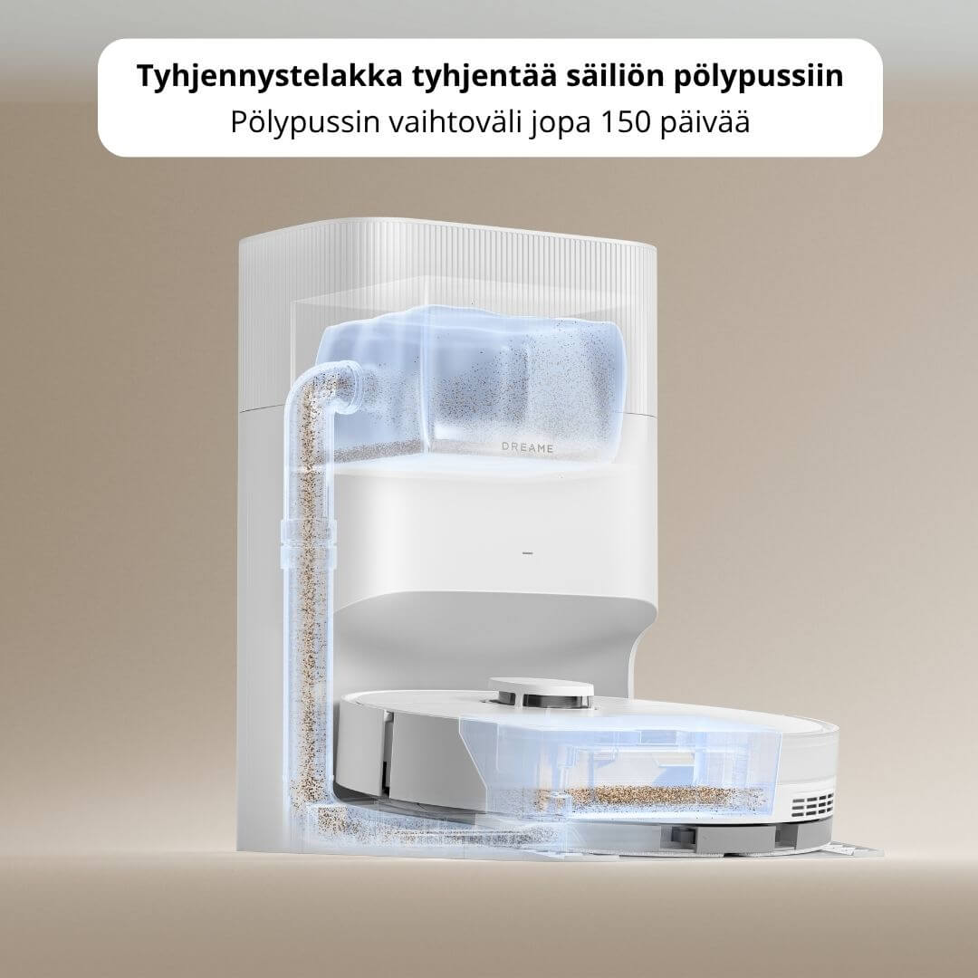 Dreame D20 Plus robotti-imuri - tyhjennystelakka