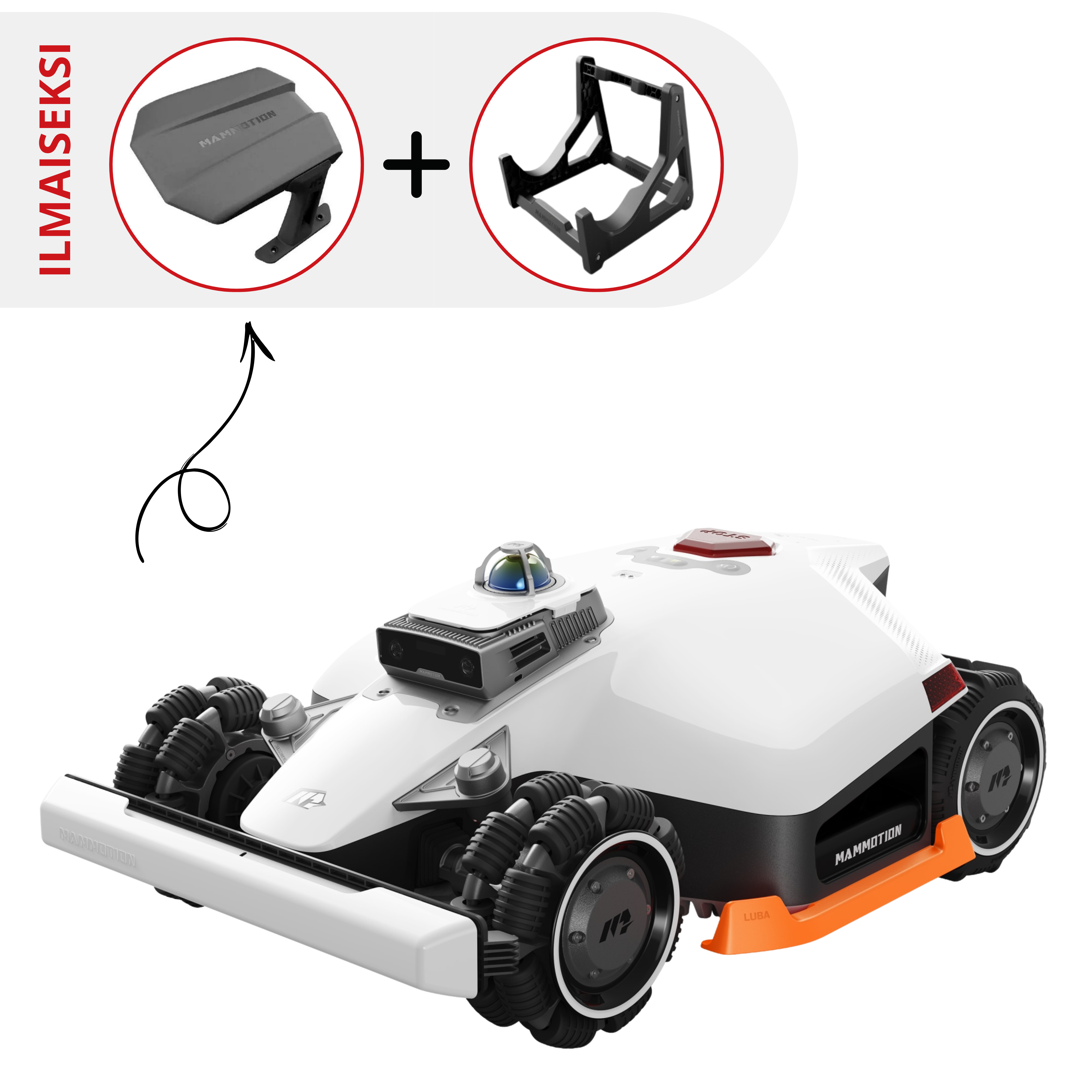 Mammotion Luba 3 5000X AWD LiDAR & RTK robottiruohonleikkuri (5000 m2)