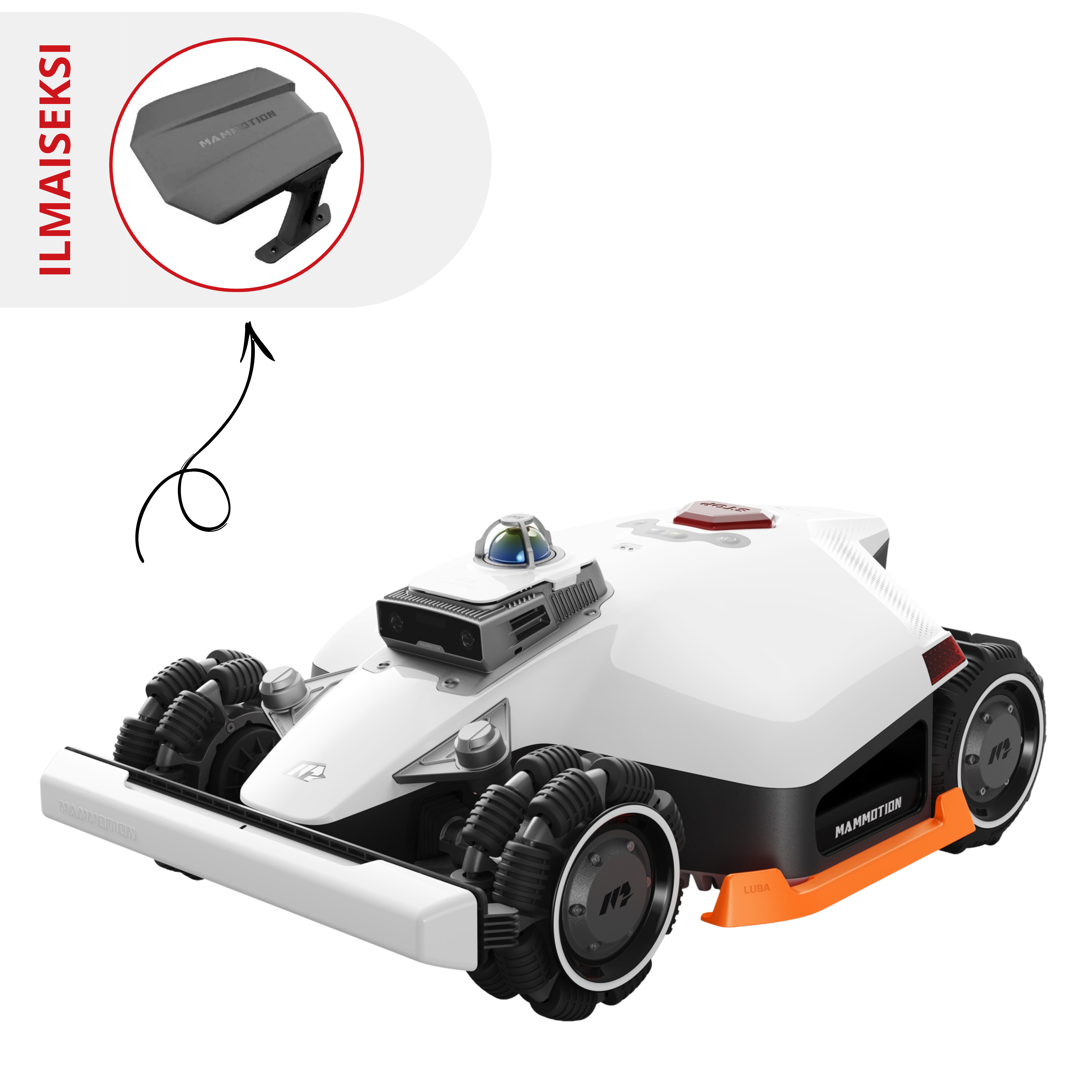 Mammotion Luba 3 1500X AWD LiDAR & Vision robottiruohonleikkuri (1500 m2)