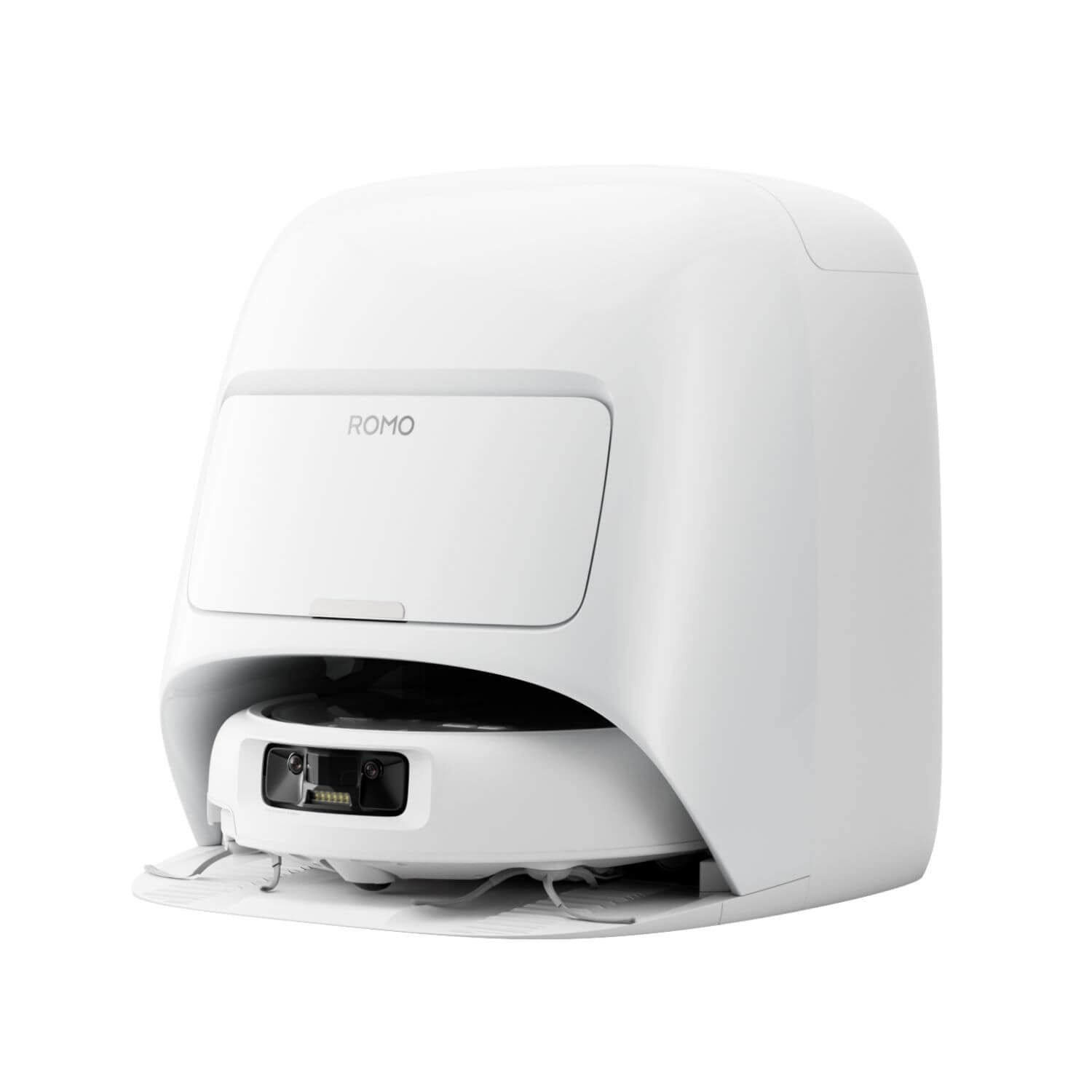 DJI ROMO A robotti-imuri puhdistustelakassa edestä