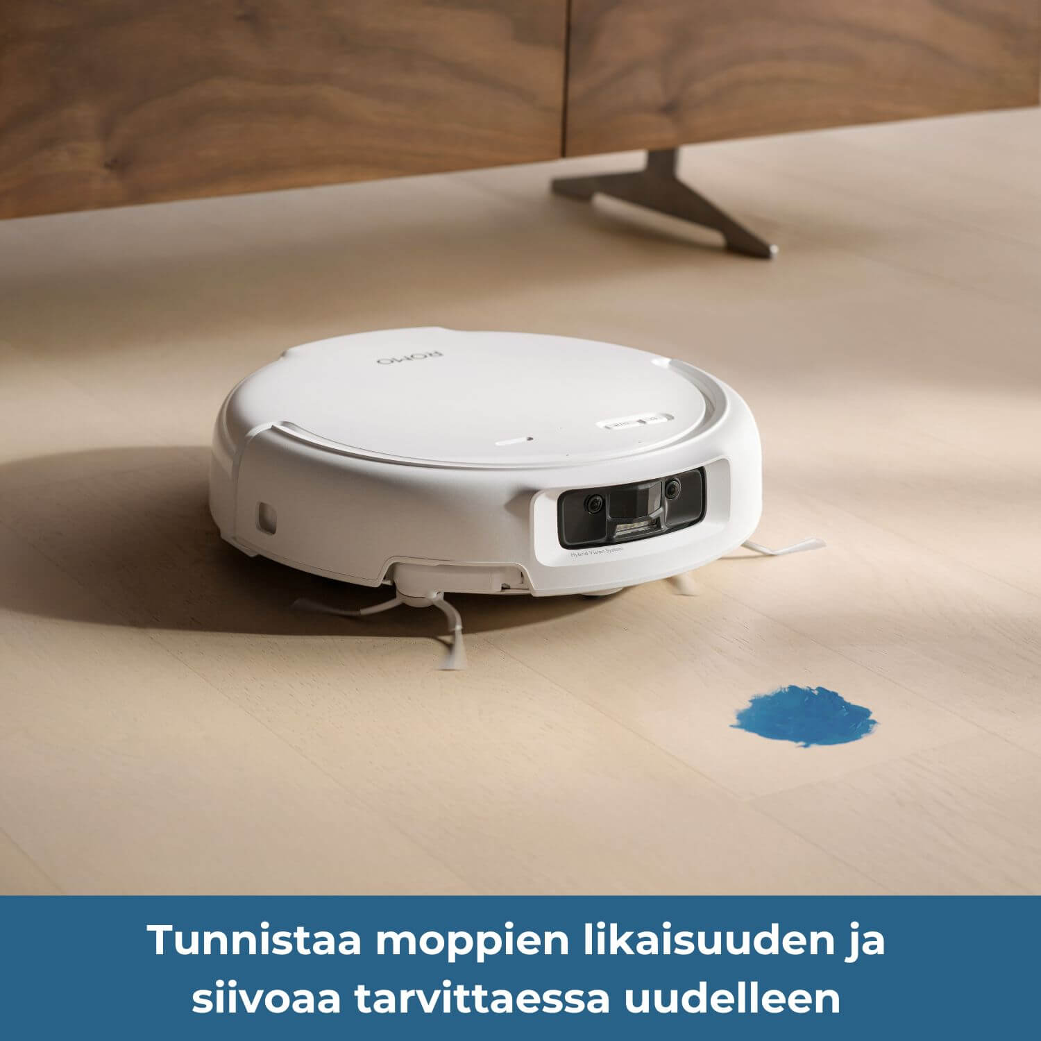 DJI ROMO S tunnistaa likaisuuden ja siivoaa tarvittaessa uusiksi