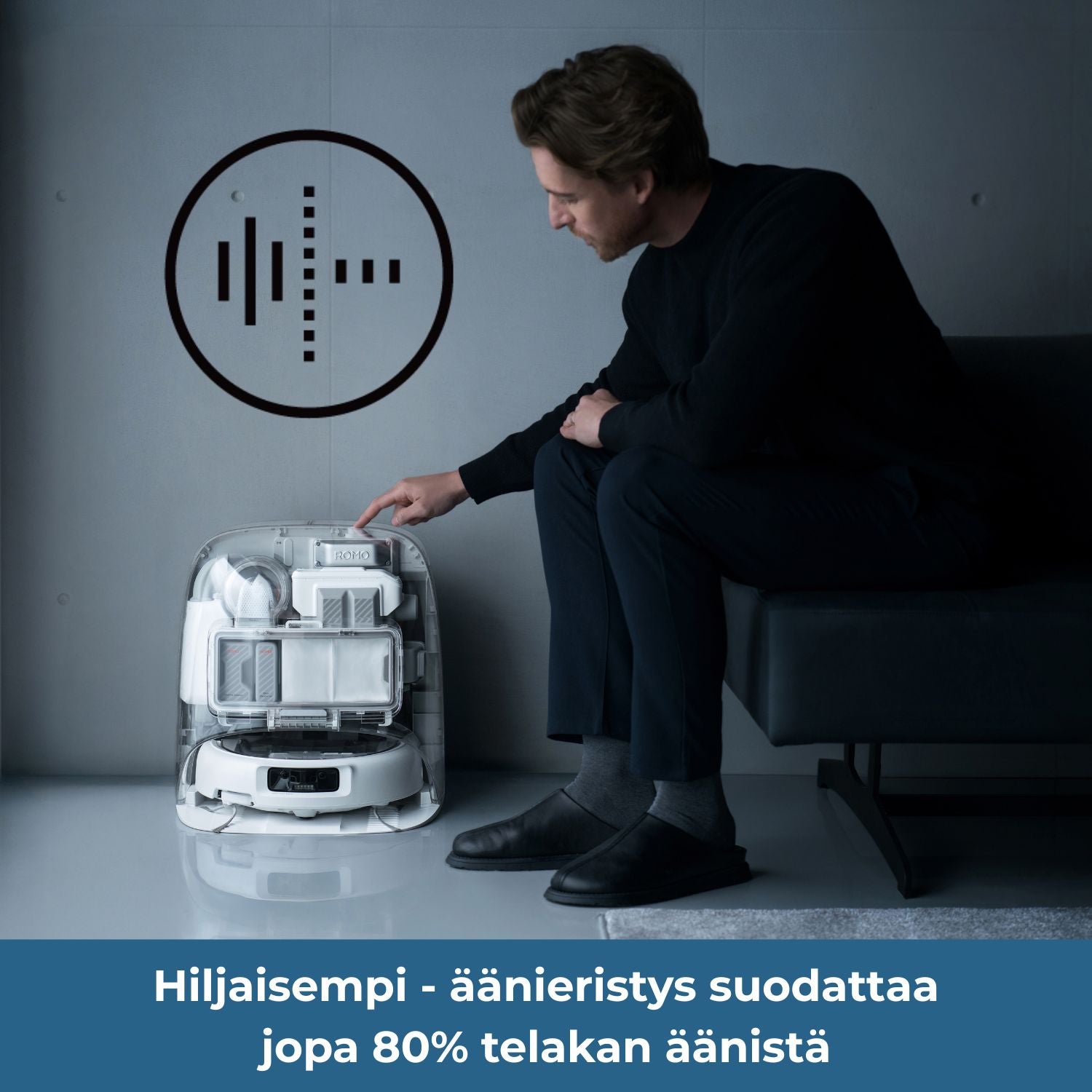 DJI ROMO P äänieristyksen ansiosta hiljaisempi