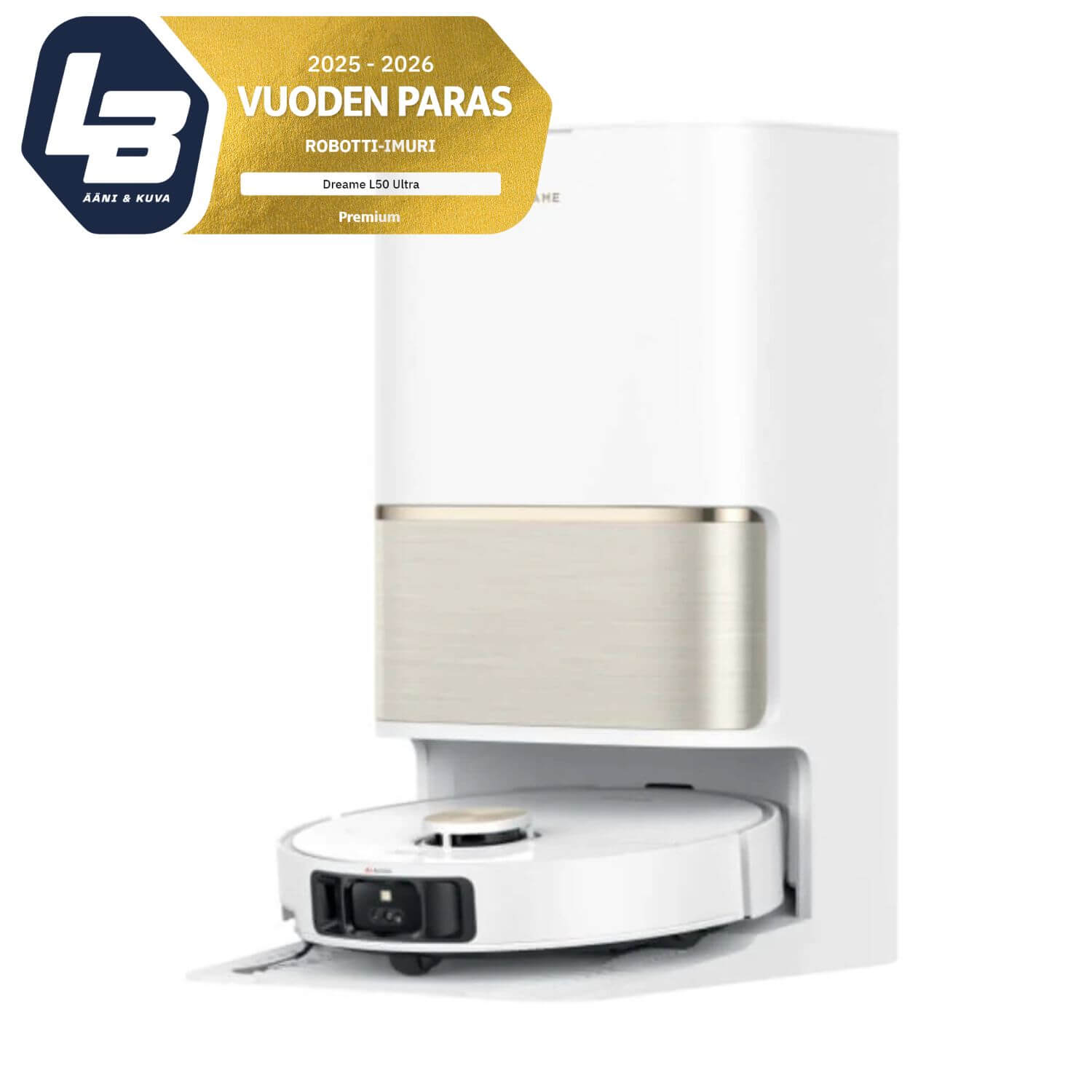 Dreame L50 Ultra robotti-imuri & -moppi + puhdistustelakka
