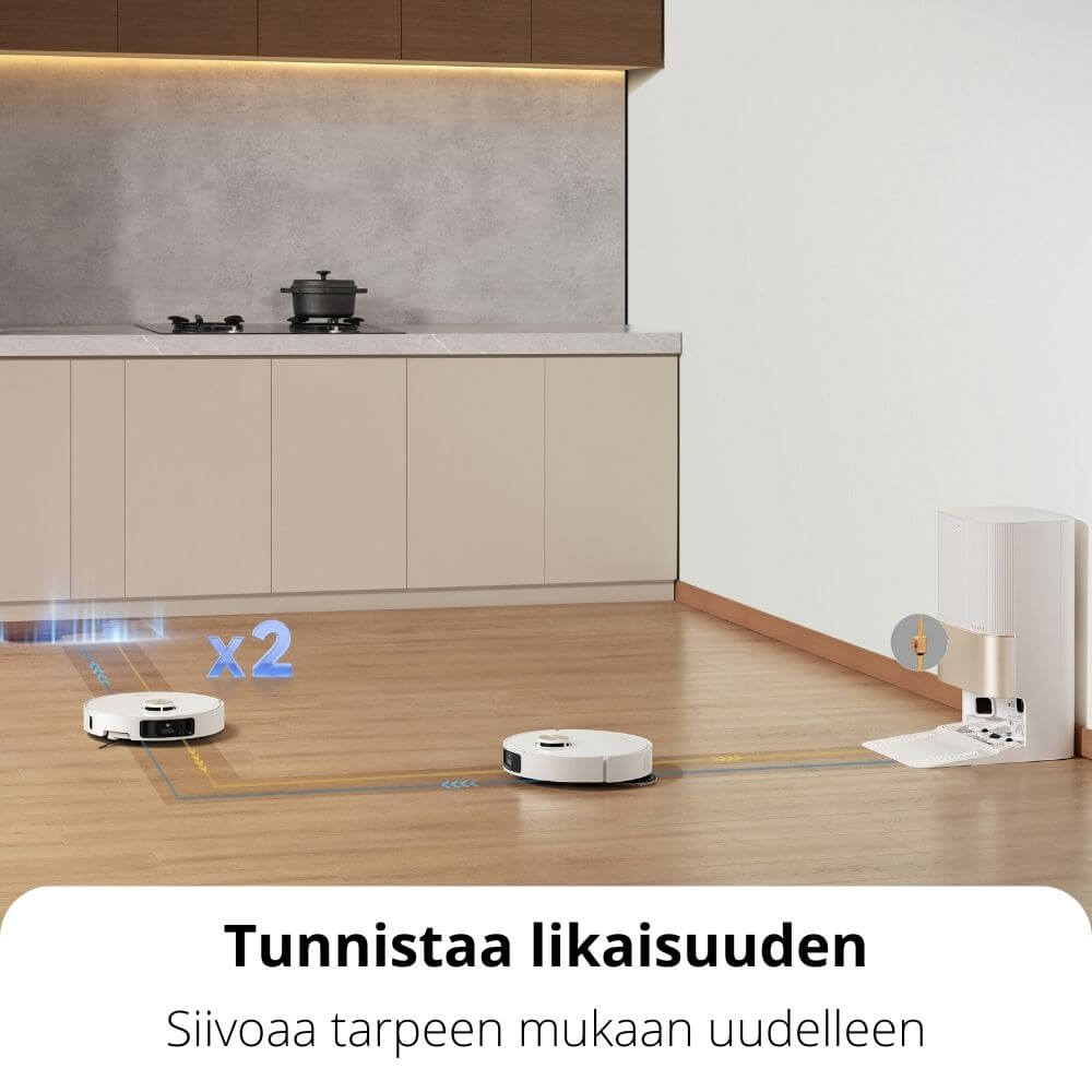 Dreame X40 Ultra robotti-imuri & -moppi + puhdistustelakka
