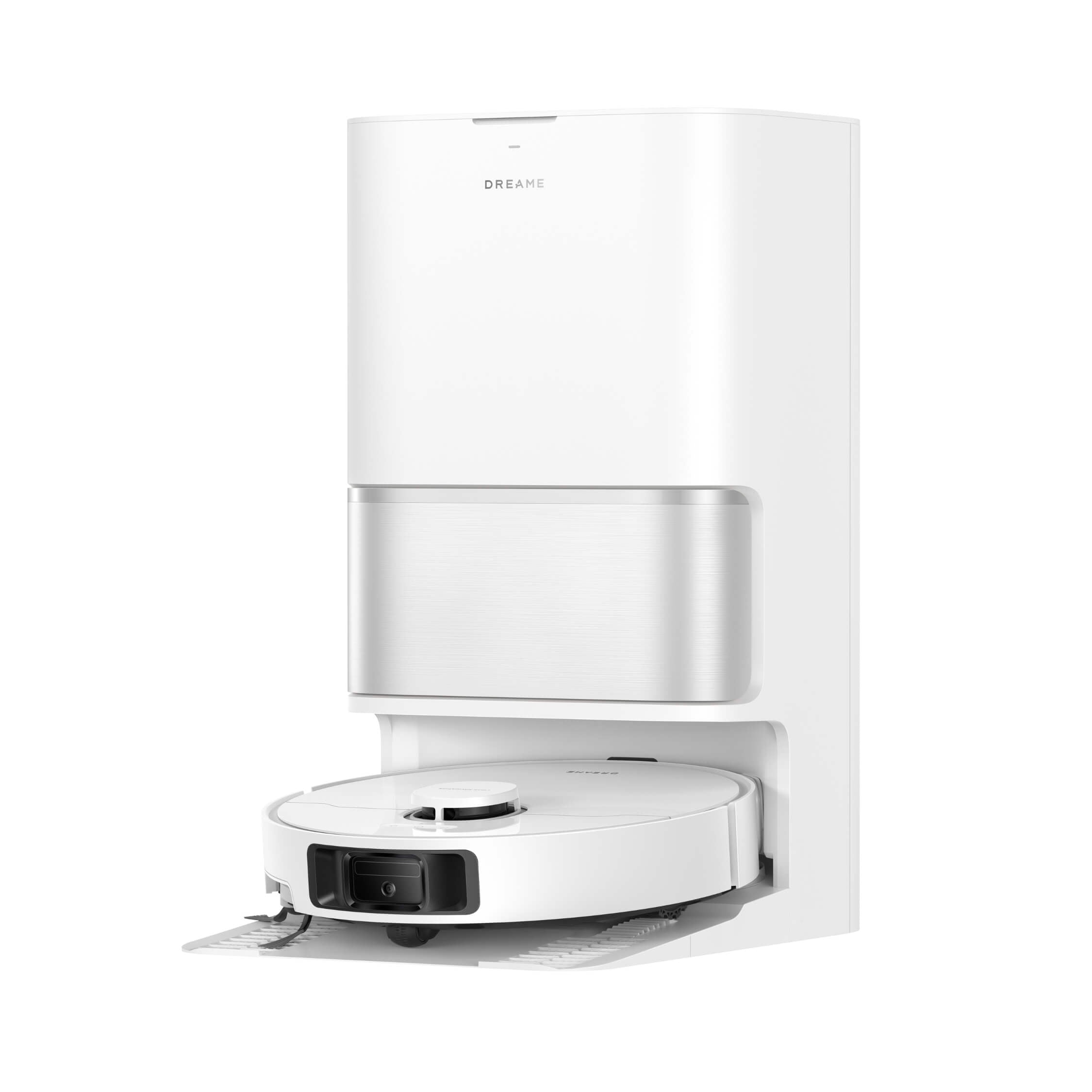 Dreame L10s Ultra Gen 3 robotti-imuri puhdistustelakassa, valkoinen muotoilu ja moderni teknologia.