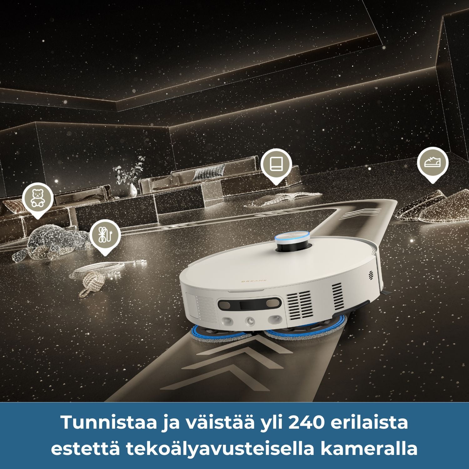 Dreame Matrix 10 Ultra robotti-imuri & -moppi + puhdistustelakka