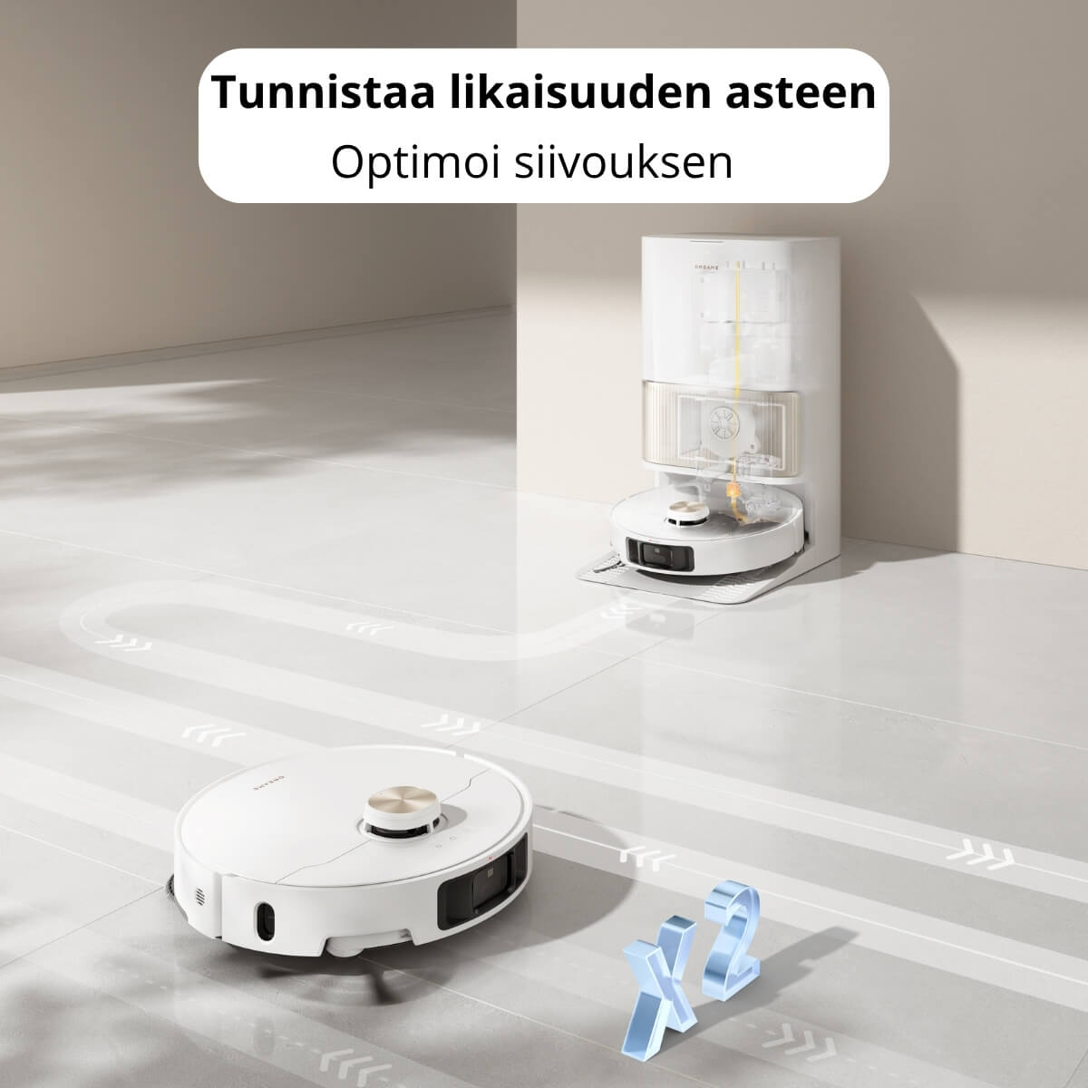 Dreame L40 Ultra robotti-imuri & -moppi + puhdistustelakka