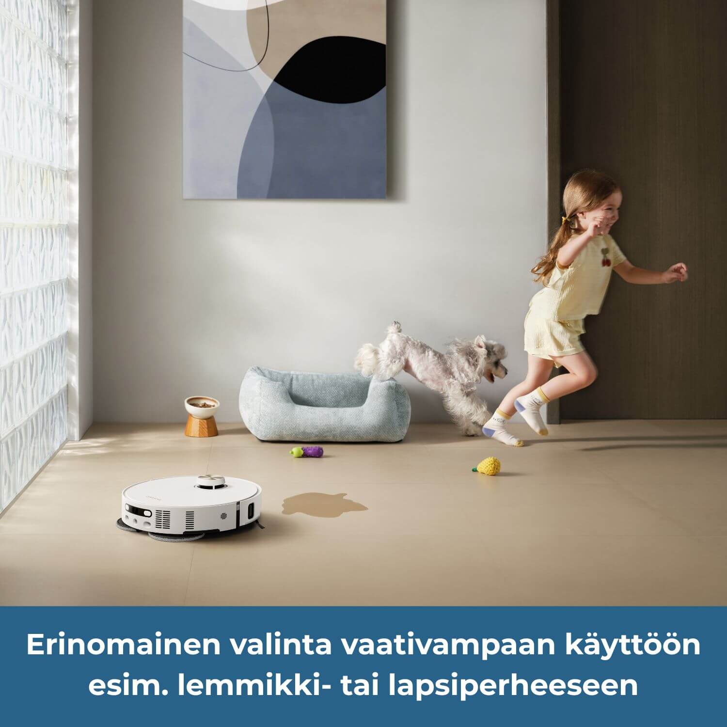Dreame L50s Pro Ultra robotti-imuri on erinomainen valinta vaativampaankin käyttöön esimerkiksi lemmikki- tai lapsiperheeseen.