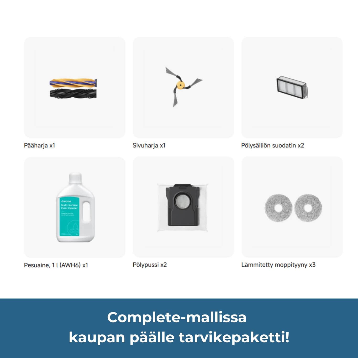 Dreame X60 Pro Ultra Complete robotti-imuri & -moppi + puhdistustelakka
