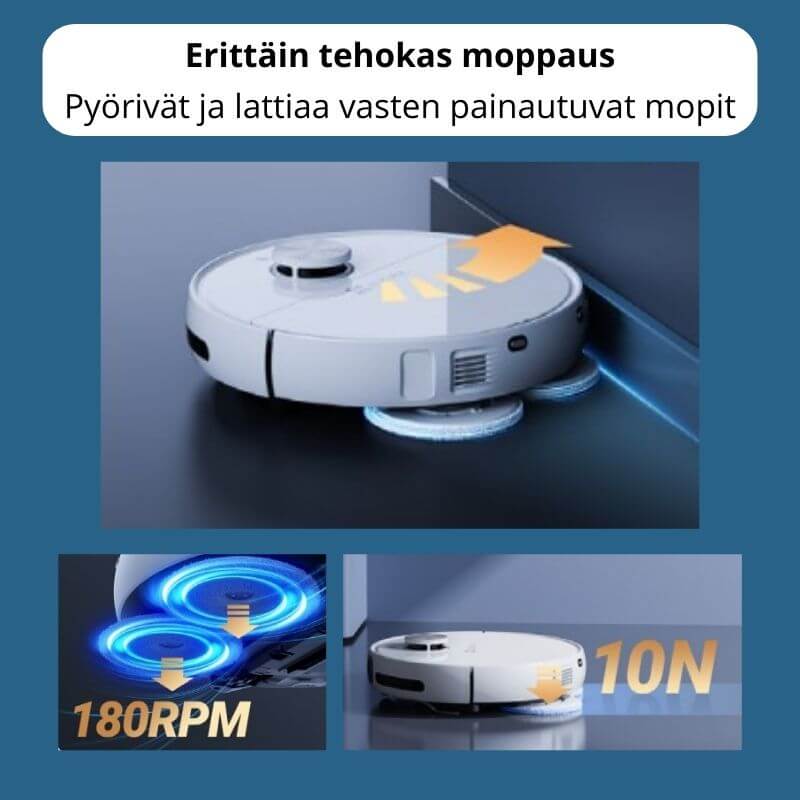 EZVIZ RS20 Max robotti-imuri & -moppi + puhdistustelakka
