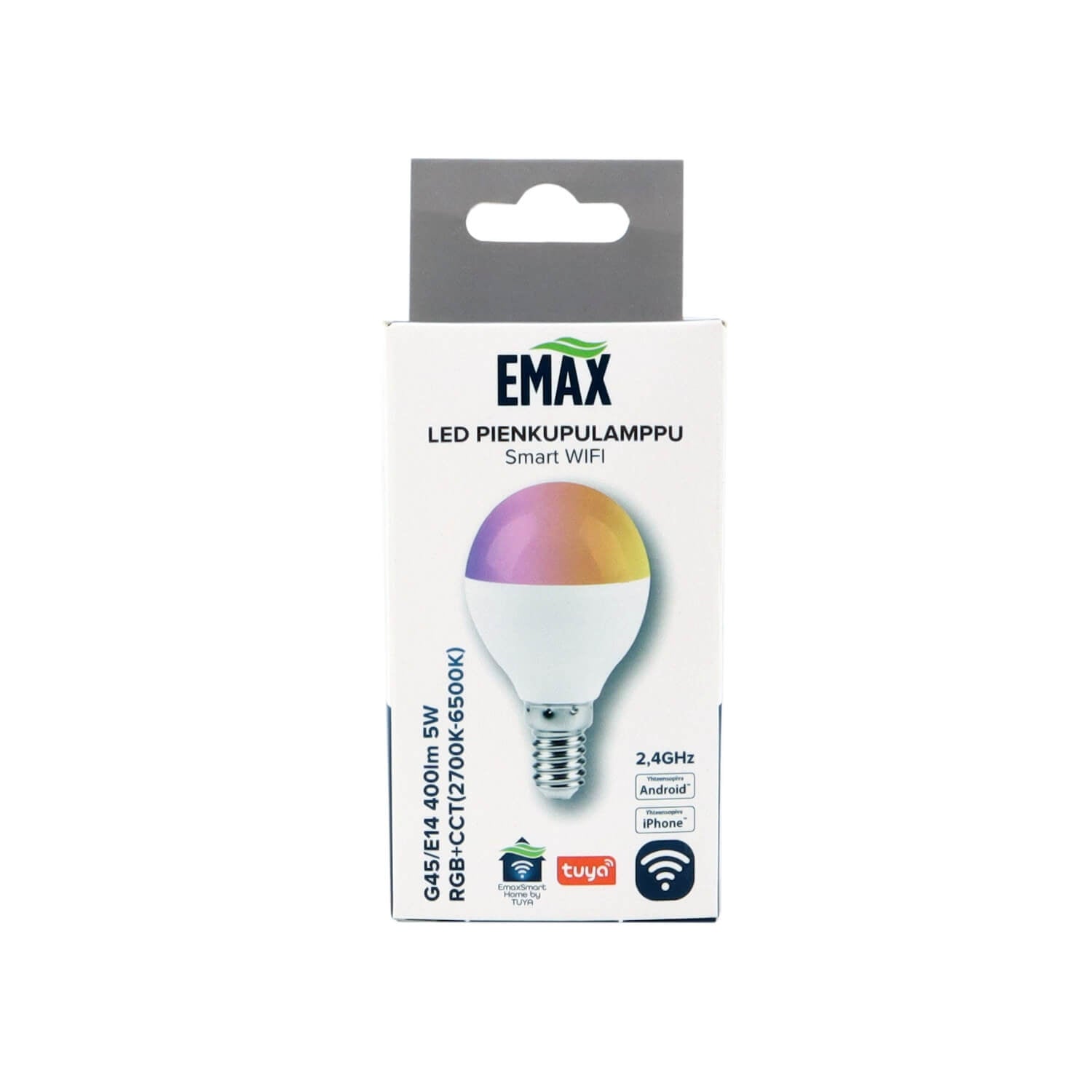 Emax pienikupuälylamppu E14 kaikilla väreillä RGB, 5 W, WiFi