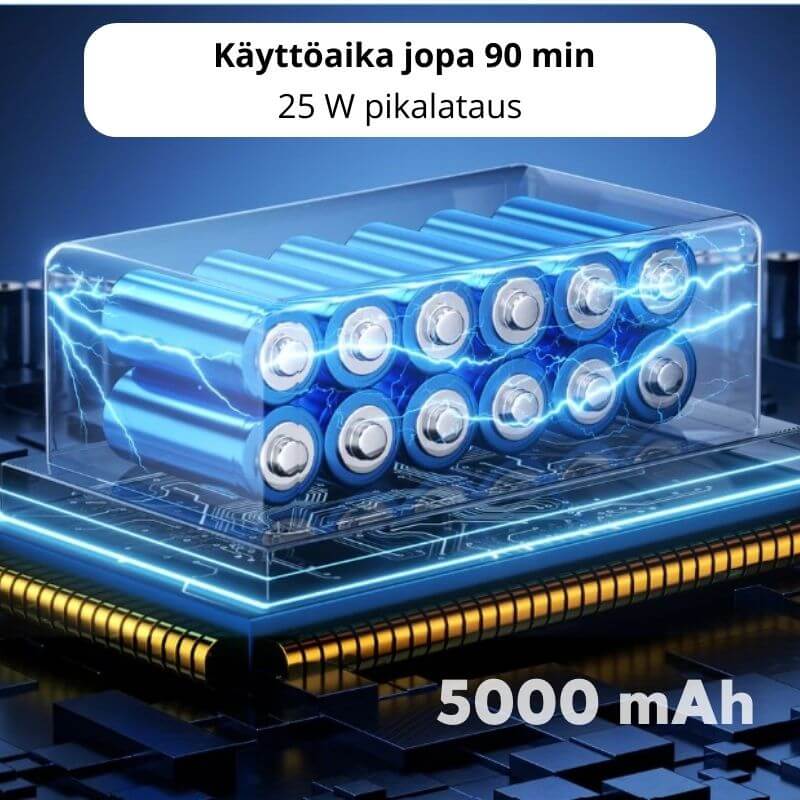 E+ ladattava virtalähde HUTT-ikkunanpesurobottiin, 5000 mAh
