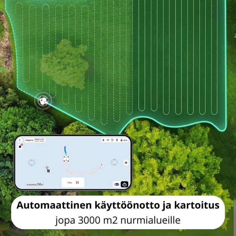 Mammotion Luba 2 3000X AWD rajalangaton robottileikkuri GPS + UltraSense AI Vision (3000 m2)