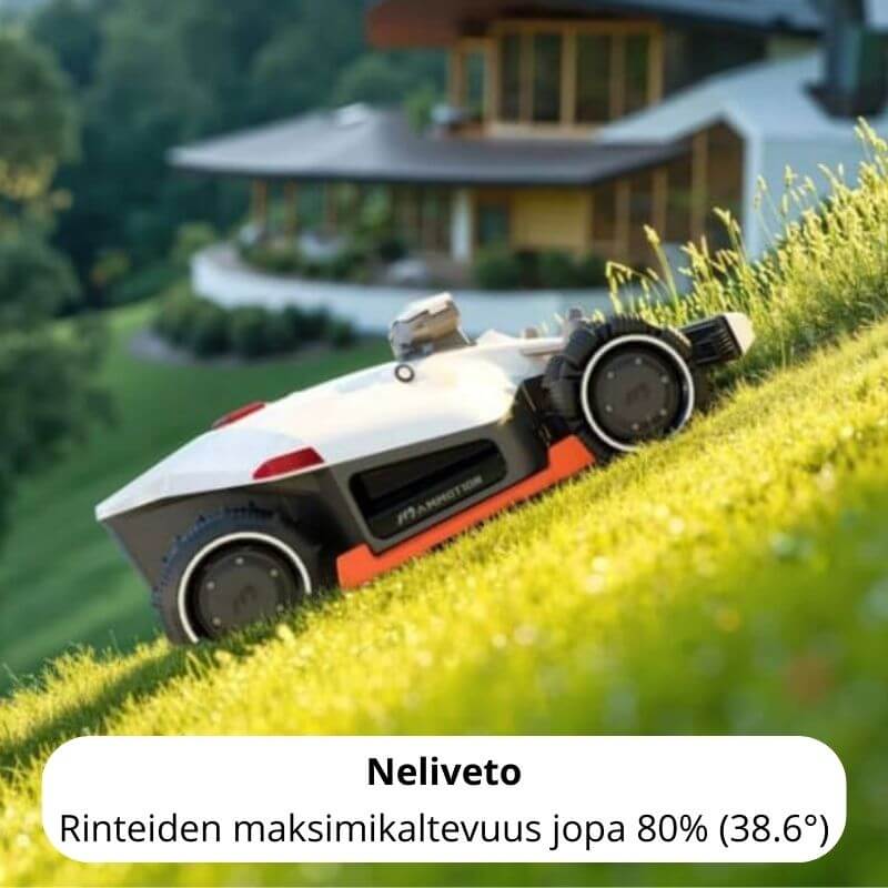 Mammotion Luba 2 3000X AWD rajalangaton robottileikkuri GPS + UltraSense AI Vision (3000 m2)