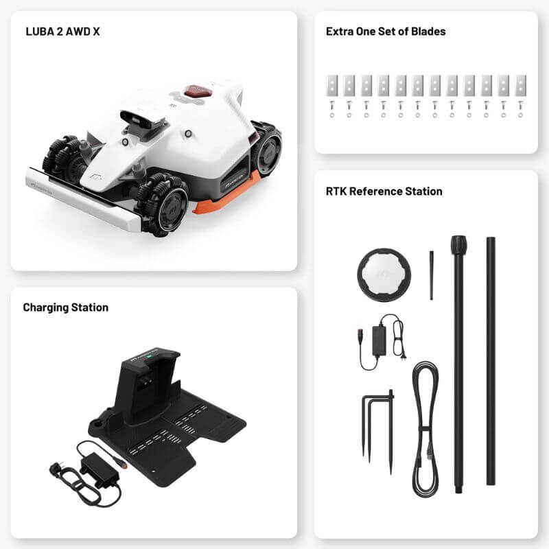Mammotion Luba 2 3000X AWD rajalangaton robottileikkuri GPS + UltraSense AI Vision (3000 m2)