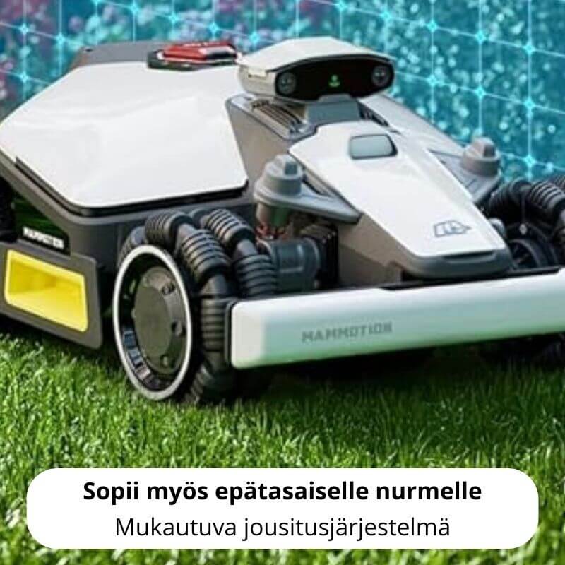 Mammotion Luba mini AWD 1500 rajalangaton robottileikkuri GPS + UltraSense AI Vision(1500 m2)