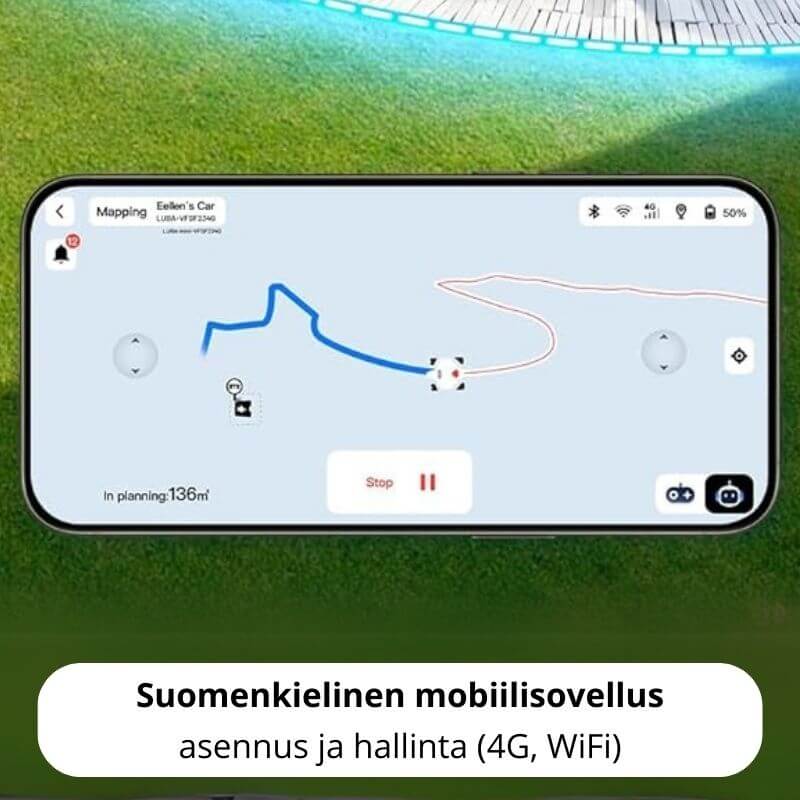 Mammotion Luba mini AWD 1500 rajalangaton robottileikkuri GPS + UltraSense AI Vision(1500 m2)