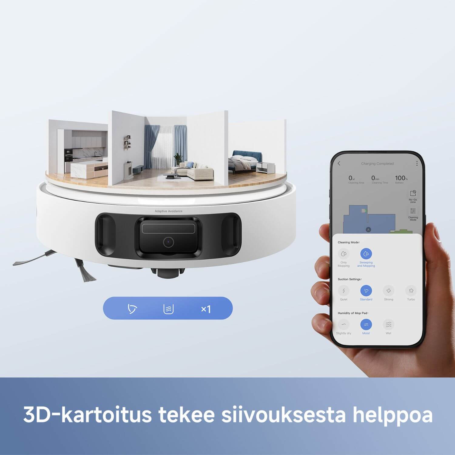 MOVA E40 Ultra robotti-imuri & -moppi + puhdistusasema