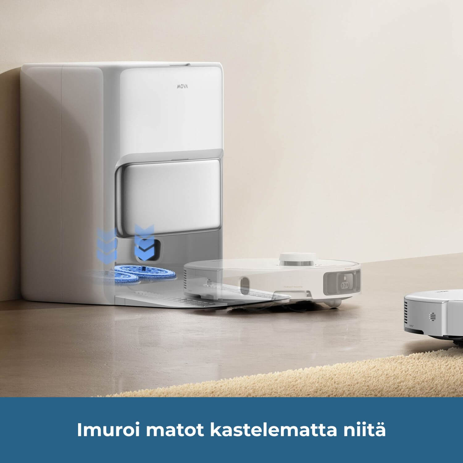 MOVA P50 Pro Ultra robotti-imuri & -moppi + puhdistustelakka