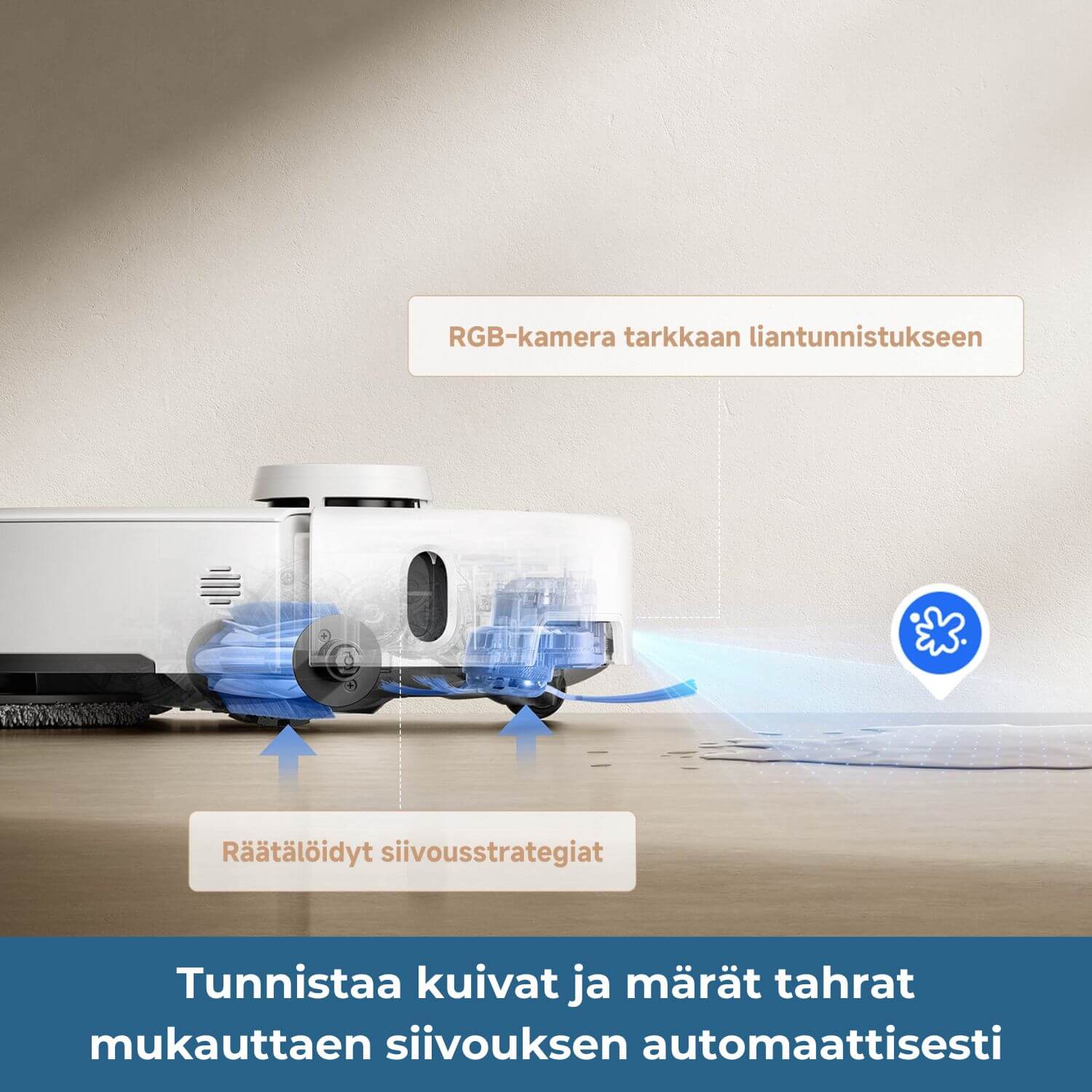 MOVA P50 Pro Ultra robotti-imuri & -moppi + puhdistustelakka