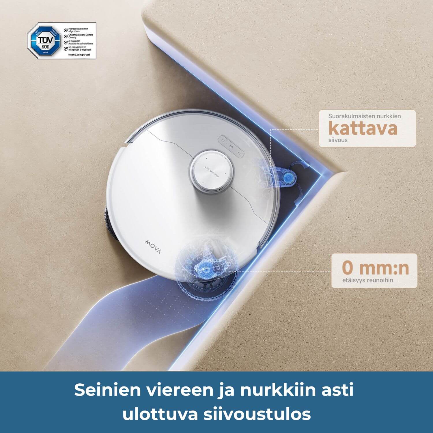 MOVA P50 Pro Ultra robotti-imuri & -moppi + puhdistustelakka