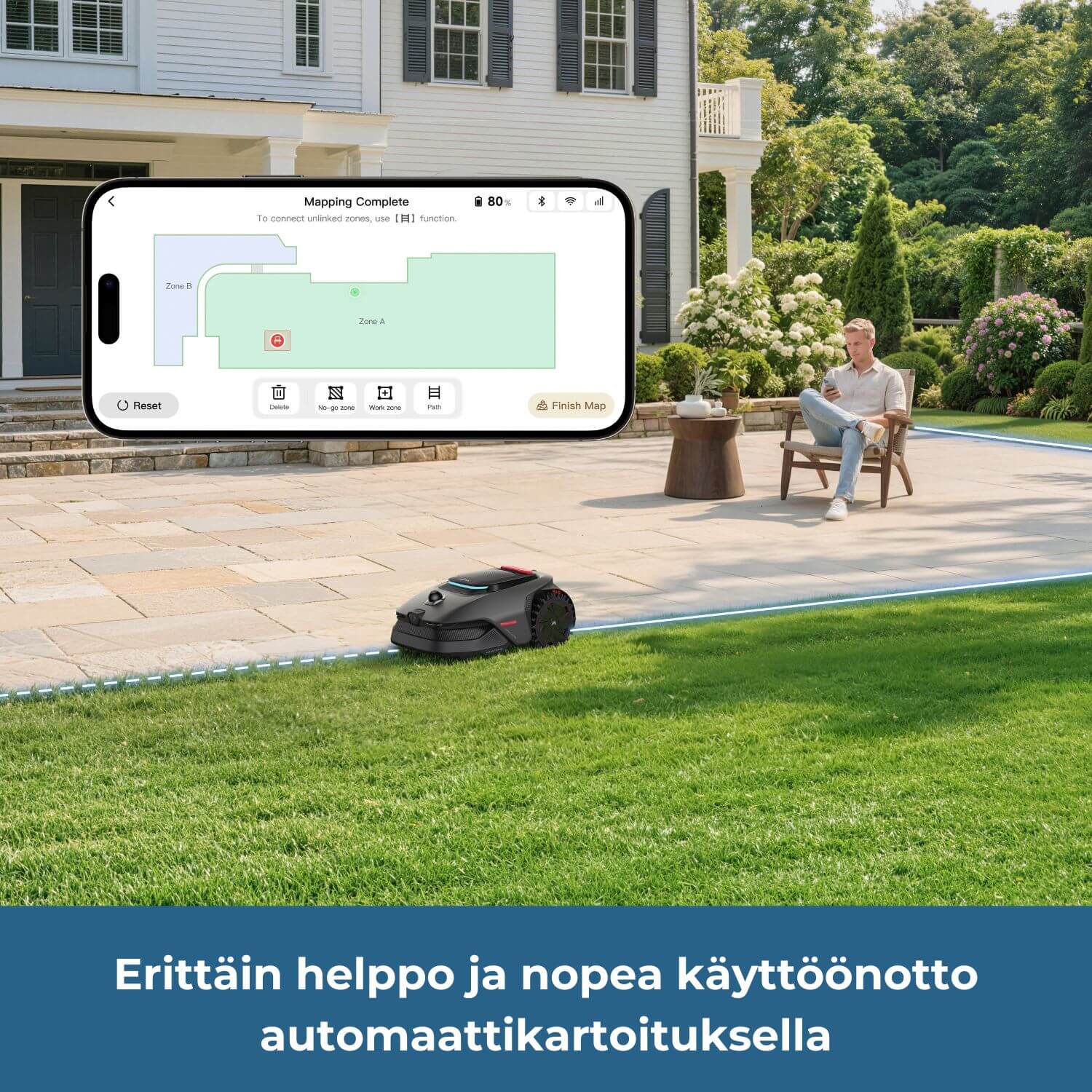 MOVA LiDAX Ultra 800 rajalangaton robottileikkuri (800 m2)