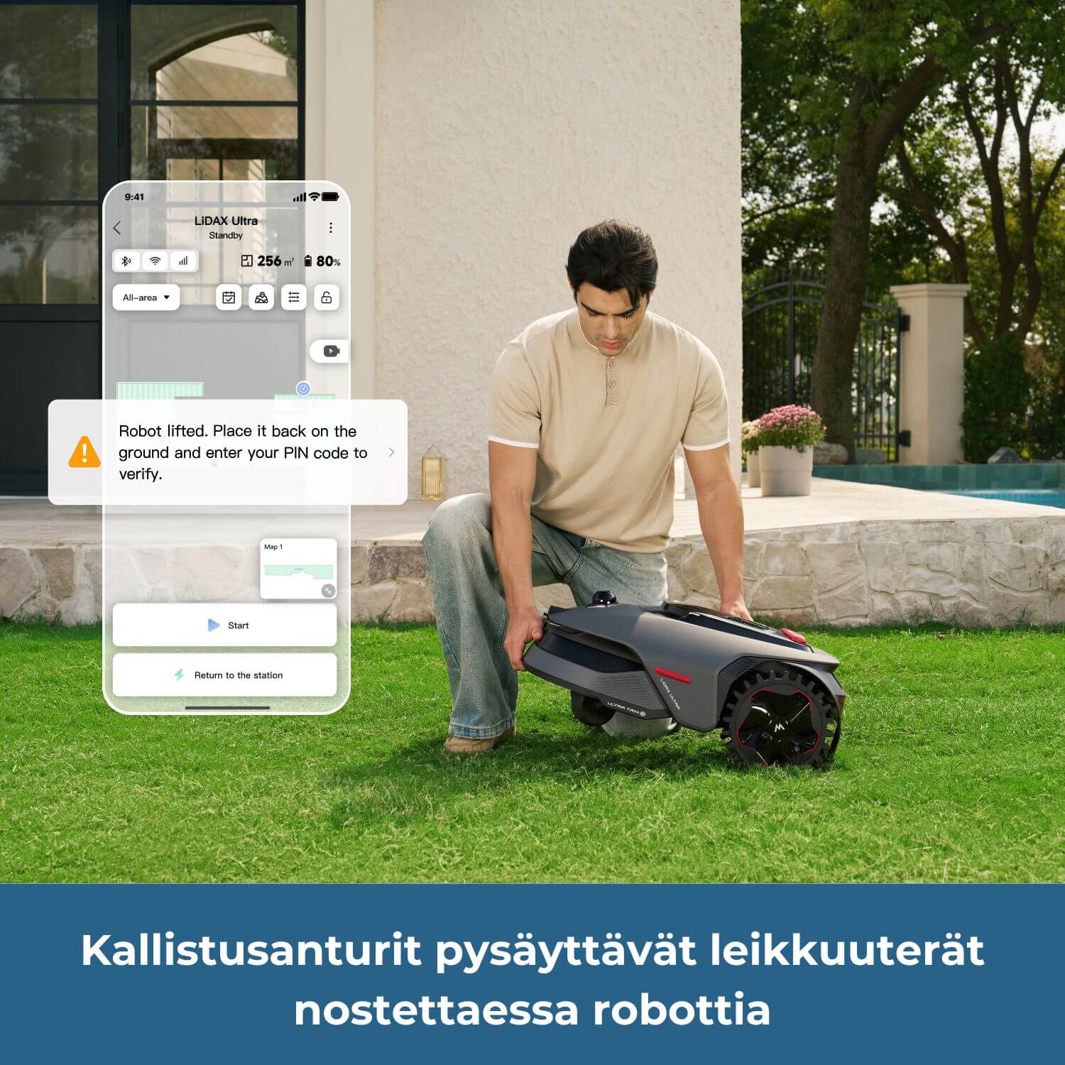 MOVA LiDAX Ultra 800 rajalangaton robottileikkuri (800 m2)
