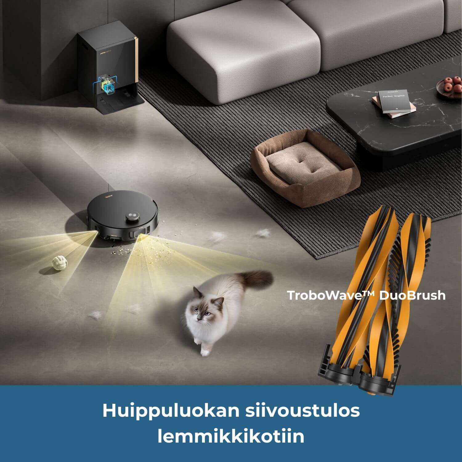 Mova Mobius 60 robotti-imuri & -moppi + puhdistustelakka