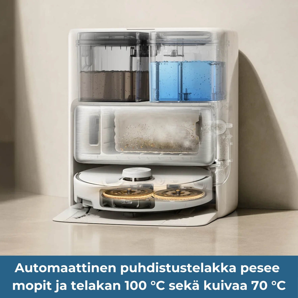 MOVA P70 Pro Ultra robotti-imuri & -moppi + puhdistustelakka