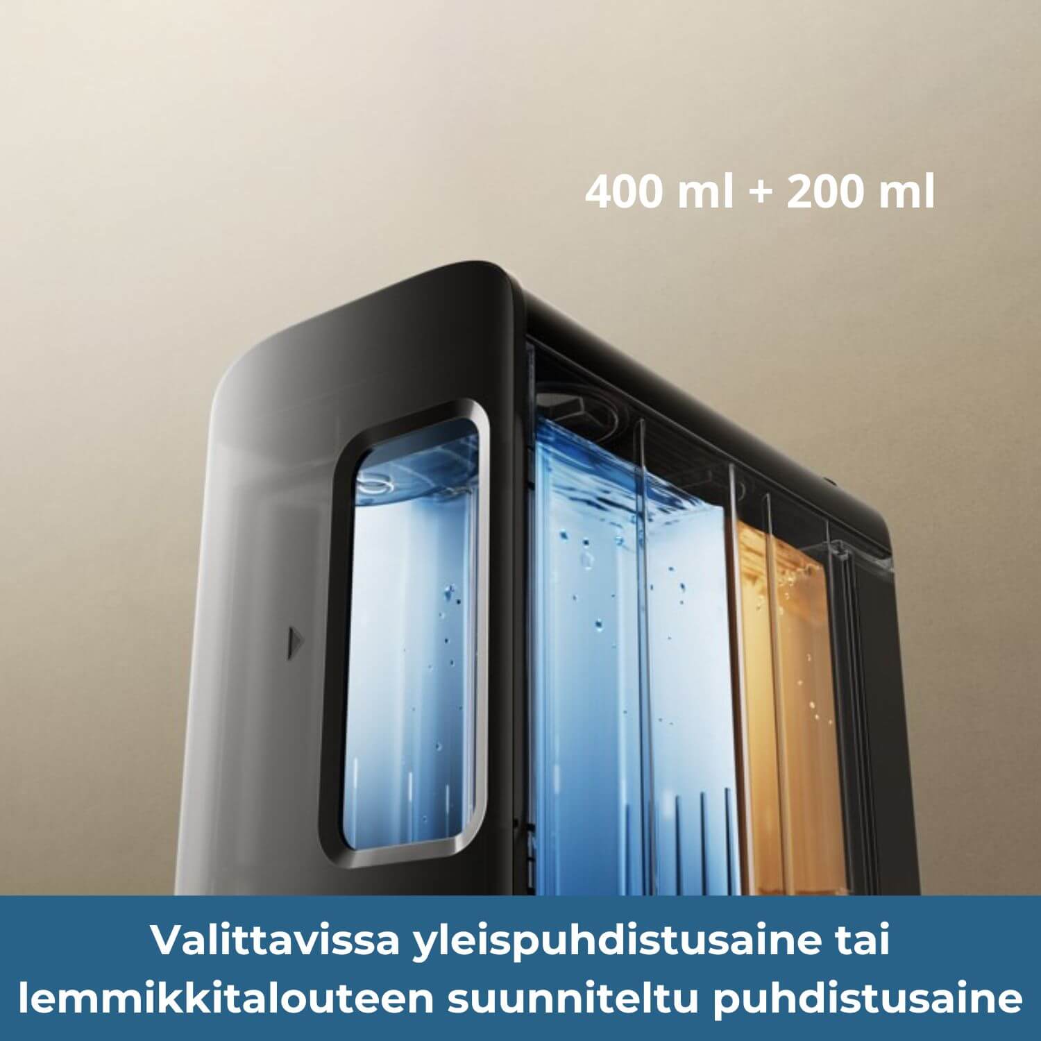  MOVA V50 Ultra valittavissa yleispuhdistusaine tai lemmikkitalouteen suunniteltu puhdistusaine