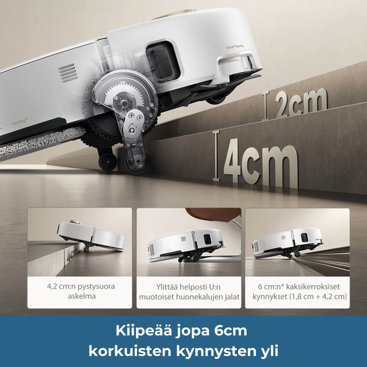  MOVA V50 Ultra ylittää jopa 6cm kynnykset