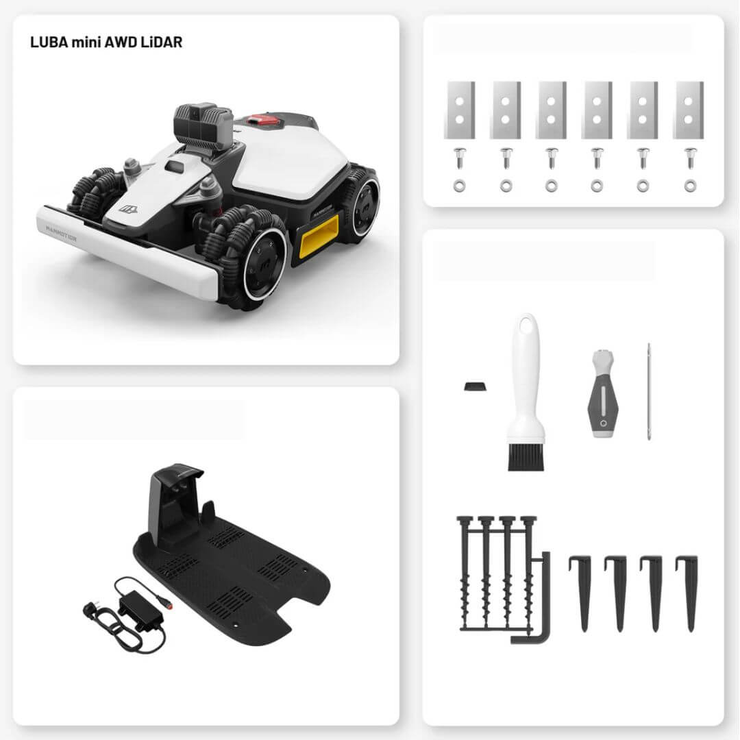 Mammotion Luba mini AWD LiDAR 1500 rajalangaton robottileikkuri (1500 m2)