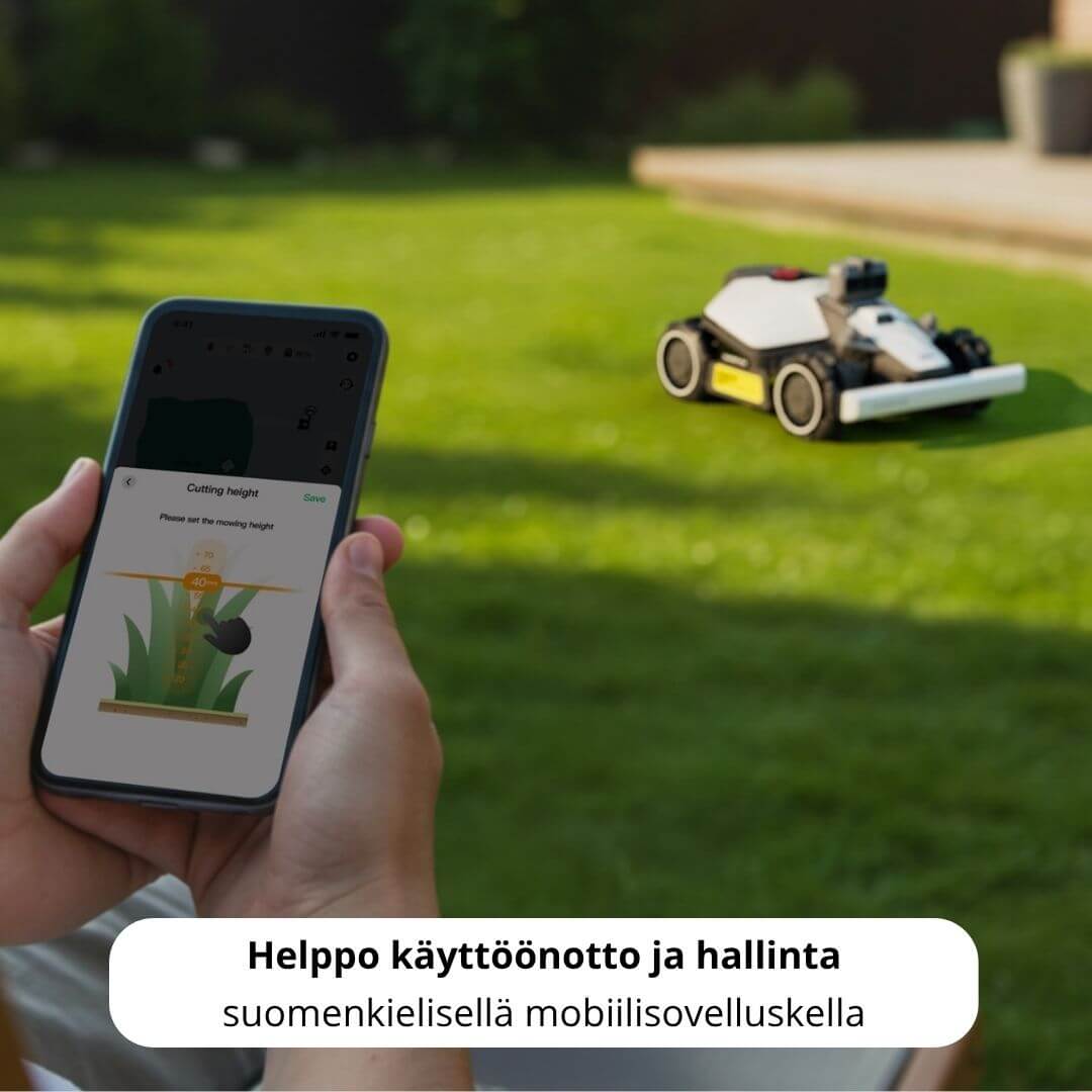 Mammotion Luba mini AWD LiDAR 1500 rajalangaton robottileikkuri (1500 m2)