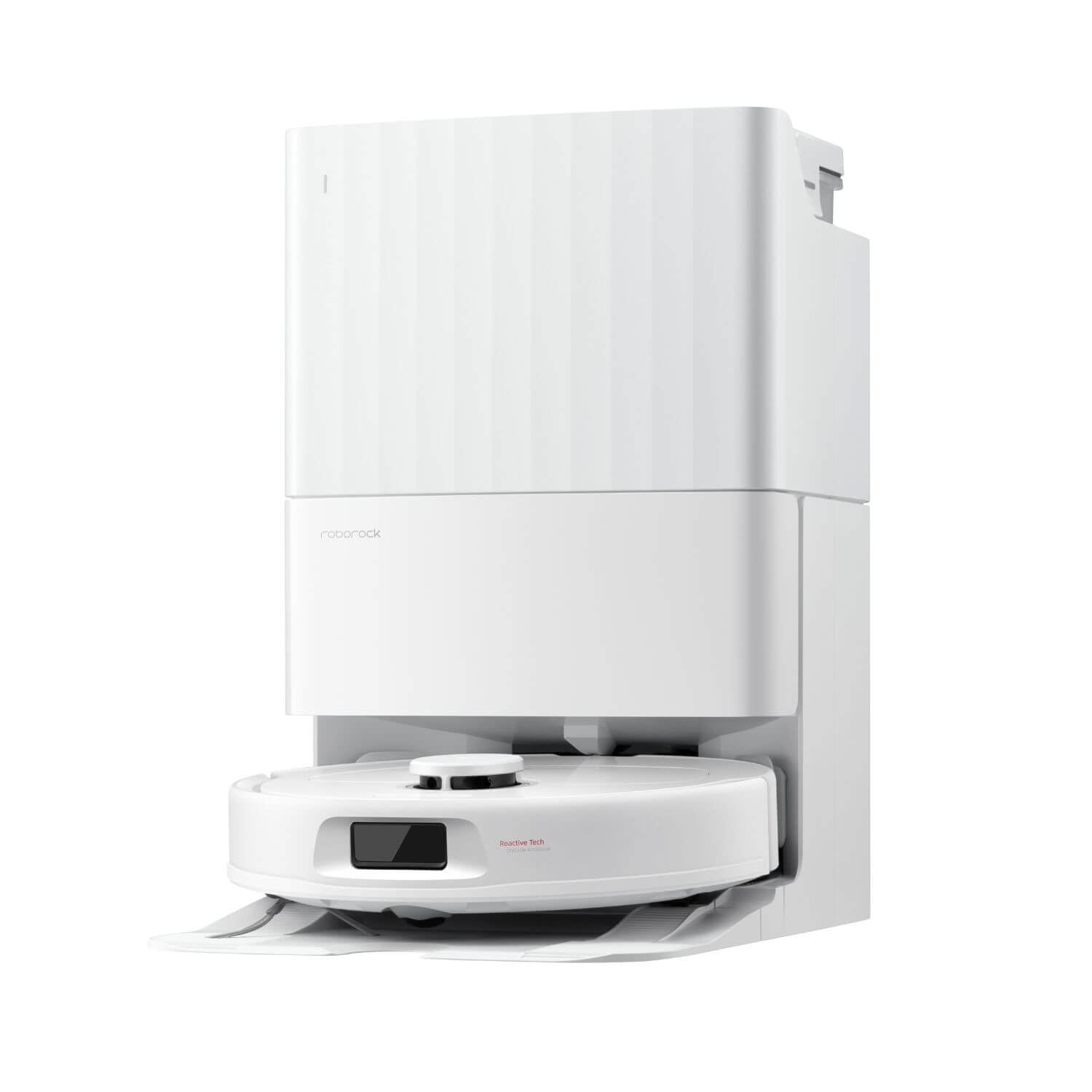 Roborock QR 798 robotti-imuri ja -moppi sekä puhdistustelakka valkoisena