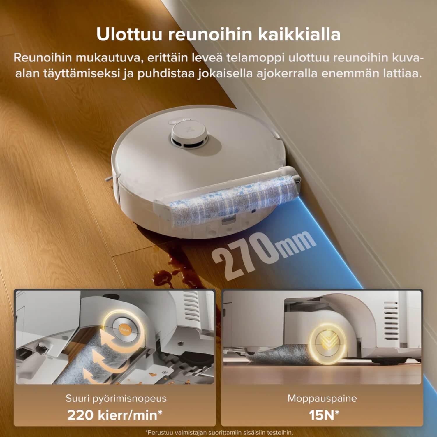 Roborock Qrevo Curv 2 Flow robotti-imuri & -moppi + puhdistustelakka