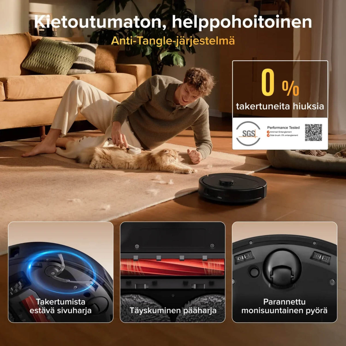 Roborock Qrevo S Pro robotti-imuri & -moppi + puhdistustelakka