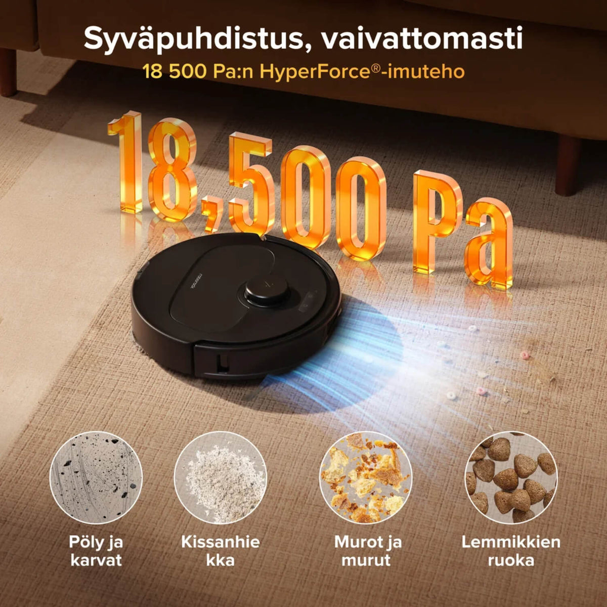 Roborock Qrevo S Pro robotti-imuri & -moppi + puhdistustelakka