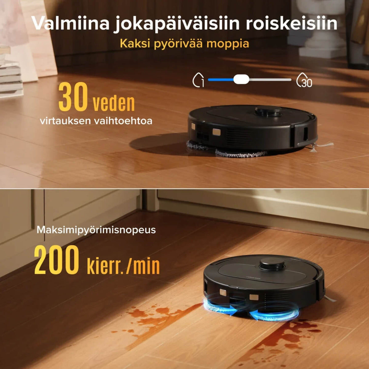 Roborock Qrevo S Pro robotti-imuri & -moppi + puhdistustelakka