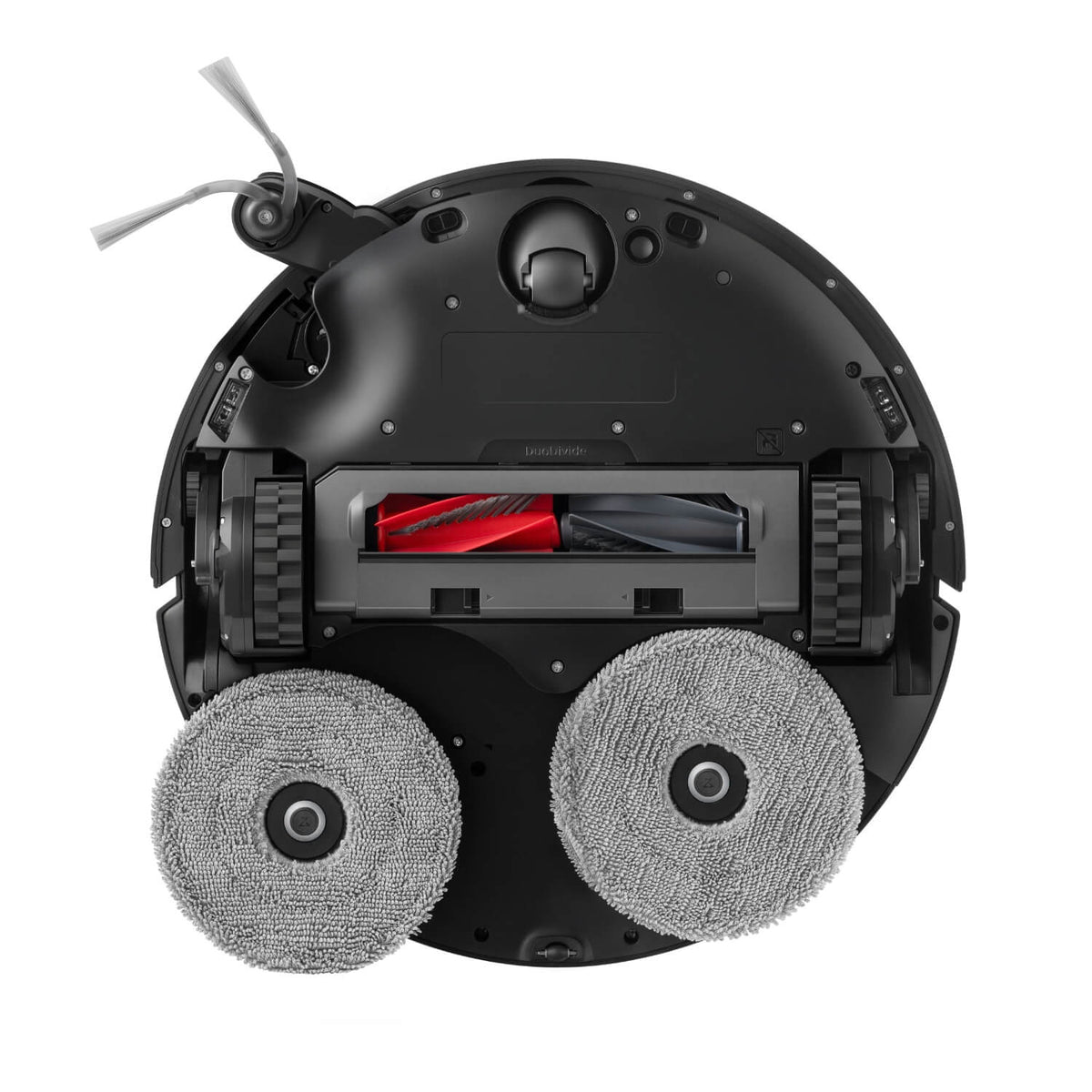 Roborock Saros 20 Neo tuotekuva hopea-musta robotti pohja
