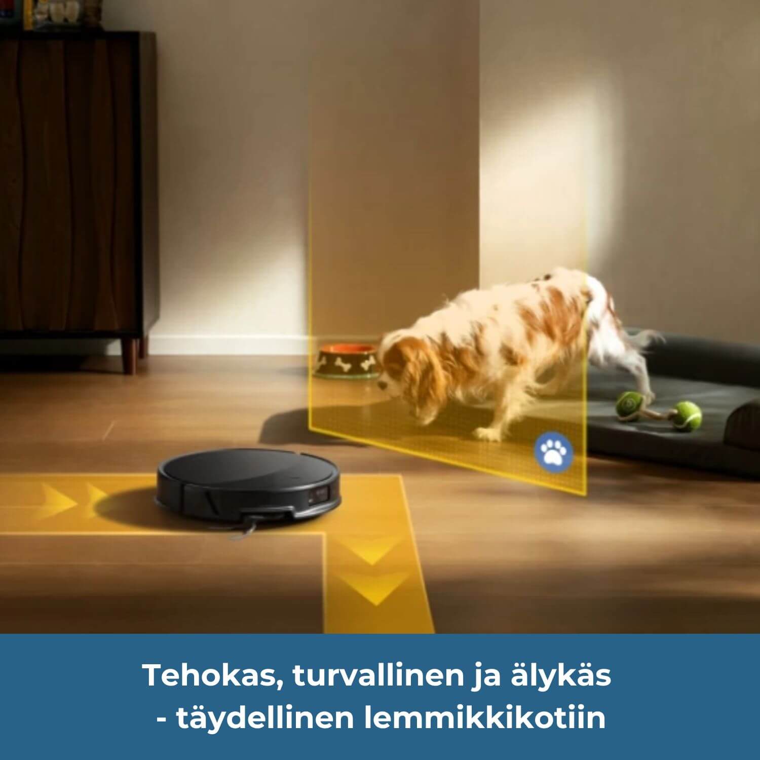 Roborock Saros 20 robotti-imuri tunnistaa ka väistää lemmikit automaattisesti. Se on tehokas, turvallinen ja älykäs - täydellinen lemmikkikotiin.