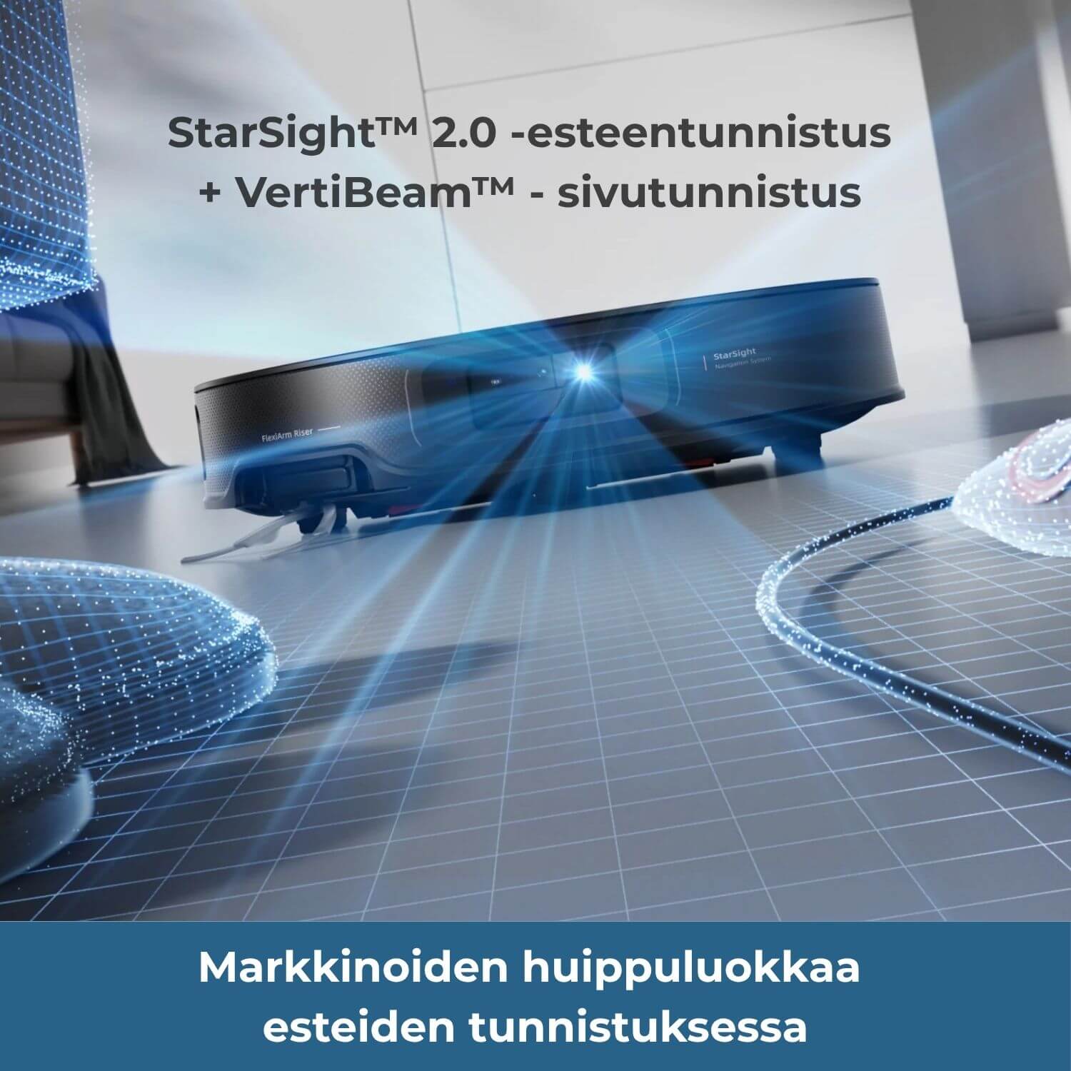 Roborock Saros Z70 robotti-imuri & -moppi + puhdistustelakka