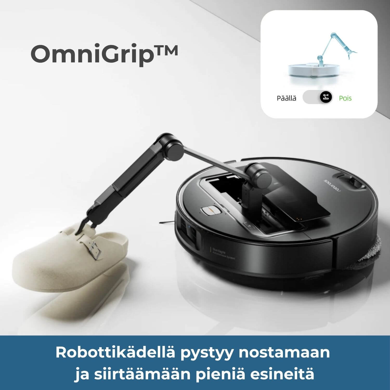 Roborock Saros Z70 robotti-imuri & -moppi + puhdistustelakka