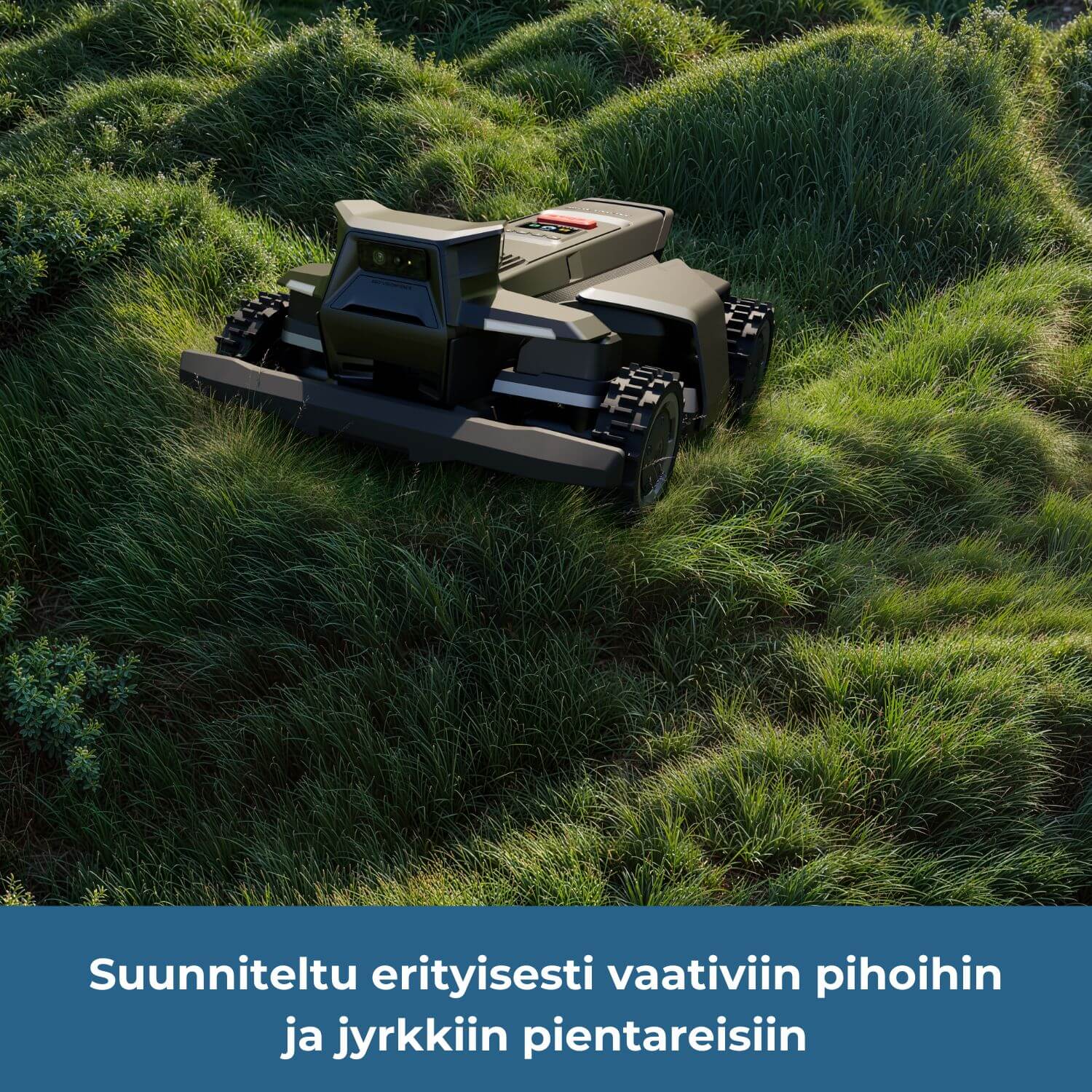 Segway Navimow X4 E robottiruohonleikkuri on suunniteltu erityisesti vaativiin pihoihin, rinnetonteille ja jyrkkiin pientareisiin.