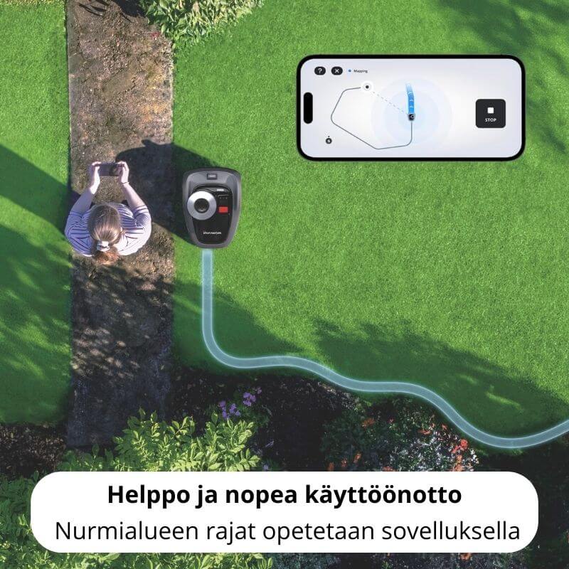 Segway Navimow i108E rajalangaton robottileikkuri + VisionFence (800 m2)