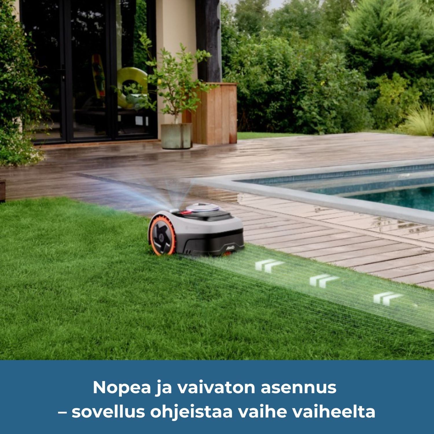 Segway Navimow i2 E AWD rajalangaton robottiruohonleikkurin nopea antennivapaa käyttöönotto, kartoitus ja virtuaaliset rajat.