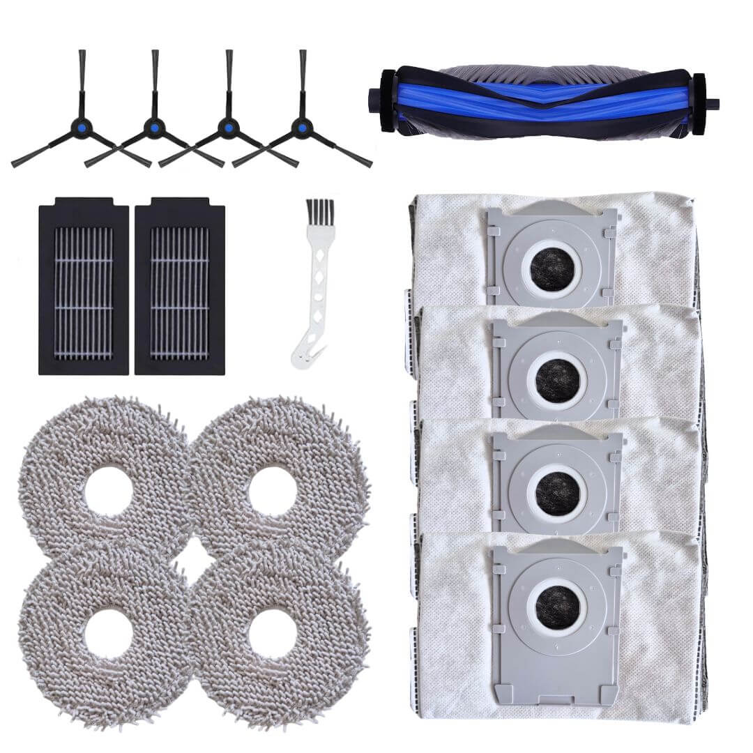 Sacs à Poussière Pour Robots ECOVACS Deebot - Lot De 12, Compatibles X8 Pro Omni, T50 Pro Omni, X9 Pro Omni, Etc.