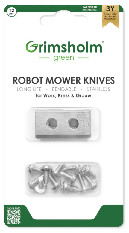 Worx Landroid / LandXcape robottiruohonleikkurien vaihtoterät 12kpl (tarvikevaraosa)