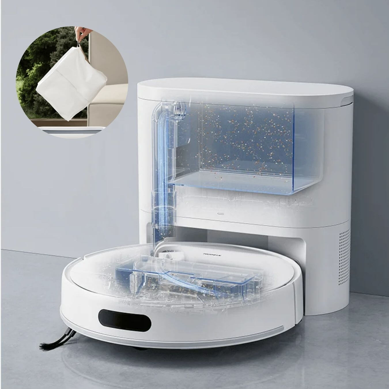 Xiaomi Robot Vacuum H40 robotti-imuri & -moppi + tyhjennystelakka