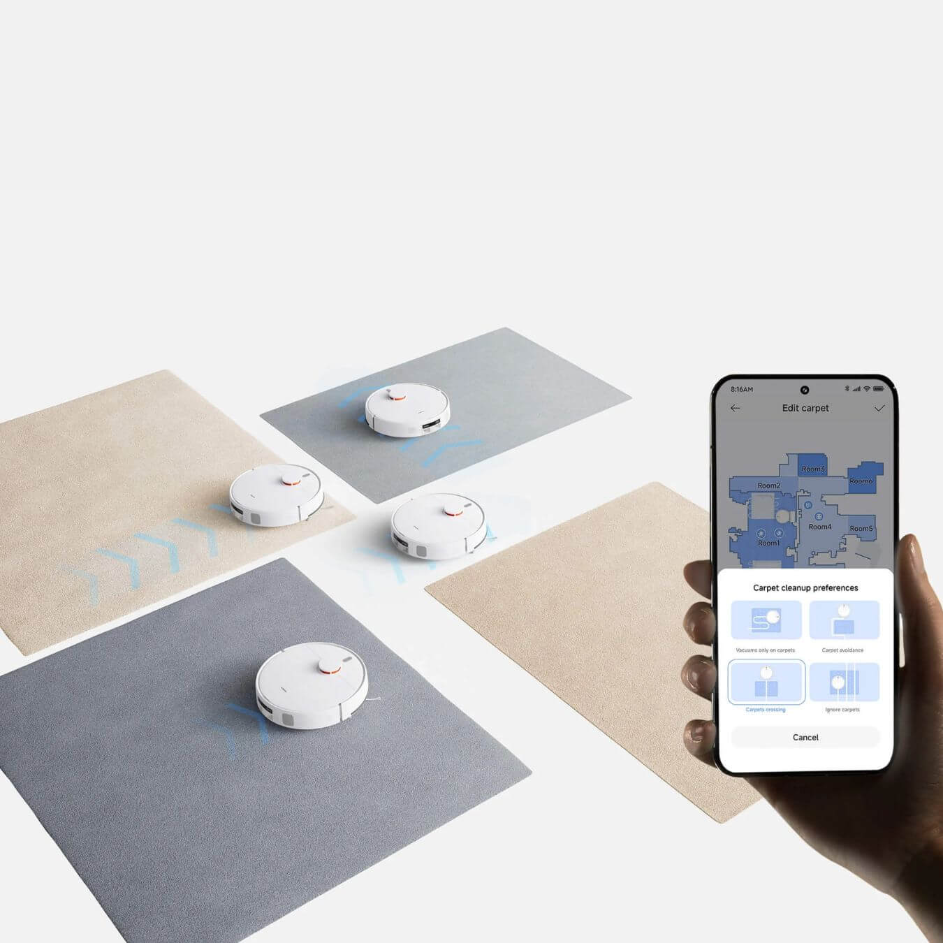 Xiaomi Robot Vacuum H40 robotti-imuri & -moppi + tyhjennystelakka