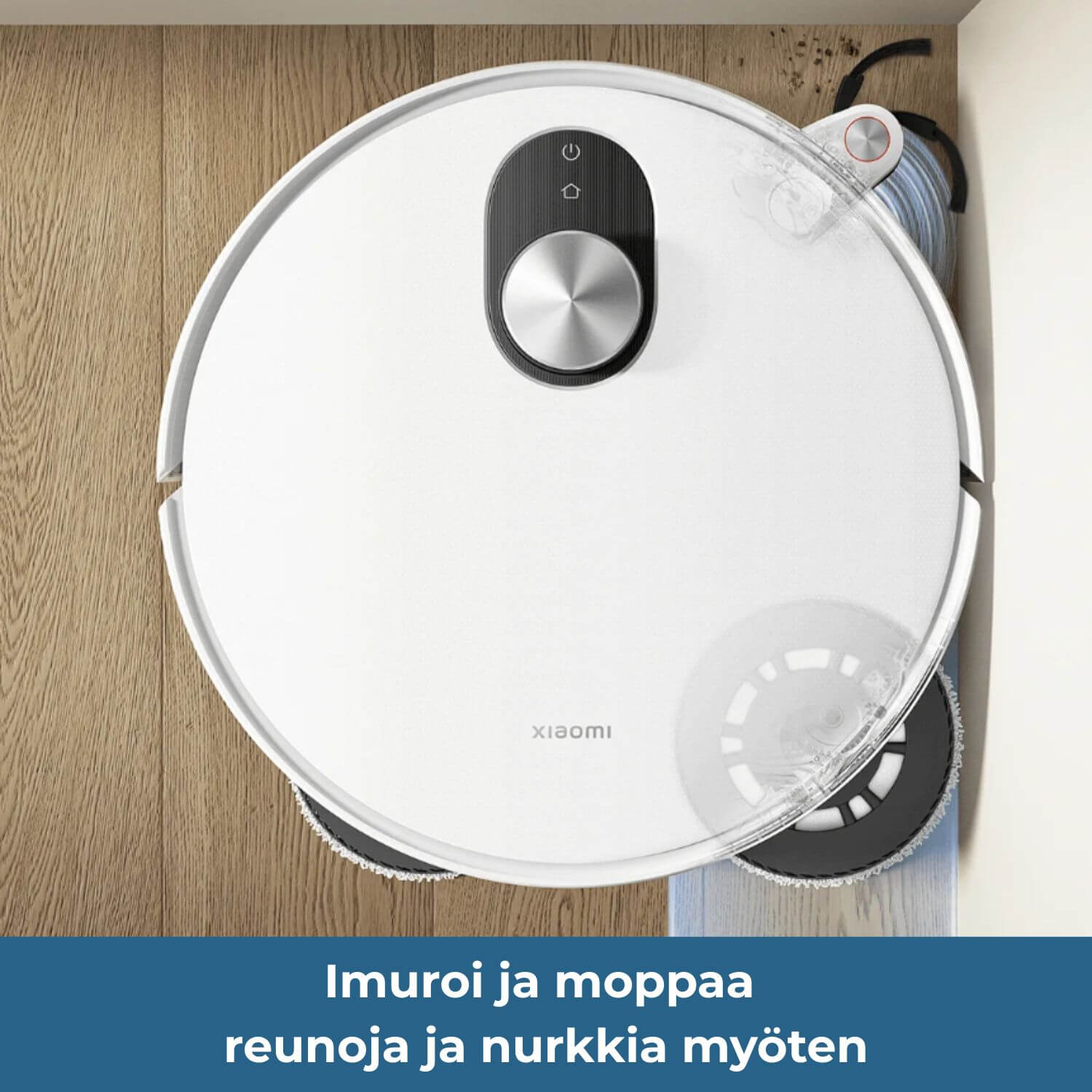 Xiaomi Robot Vacuum 5 siivoa reunoja ja kulmia myöten